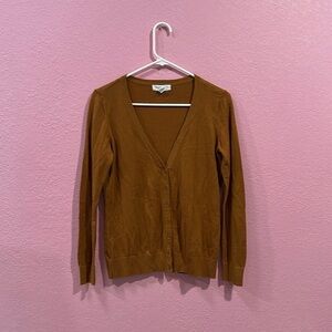 FOREVER 21 Juniors Brown Button Down Sweater Cardigan Size Small